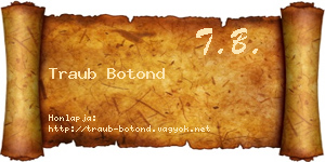 Traub Botond névjegykártya